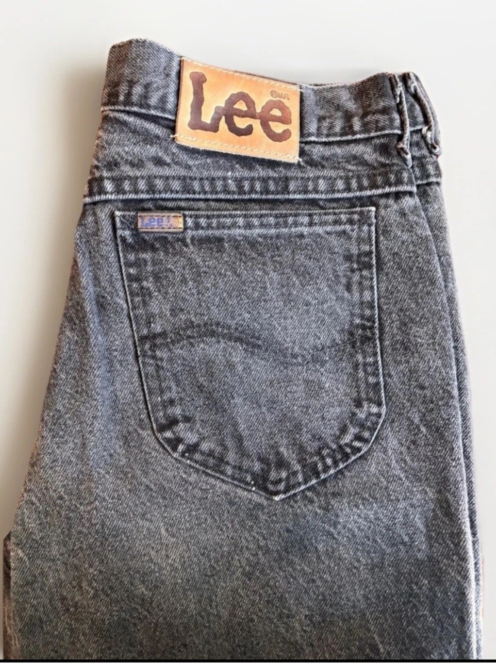 Vintage Lee Riders Black High Waisted Straight Leg Jeans 32x30 Measured 90s